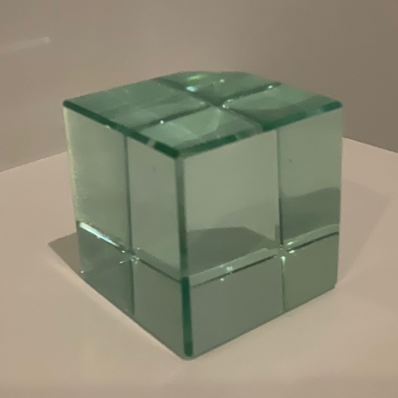 Blue Obsidian Volcanic Glass Crystal Cube - Picture 5 of 6